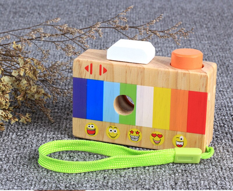 Candywood Holz Nette dekoration kamera Magic Kaleidoscope Bee Augen-effekts Pädagogisches spielzeug für Baby Kinder 2 stil
