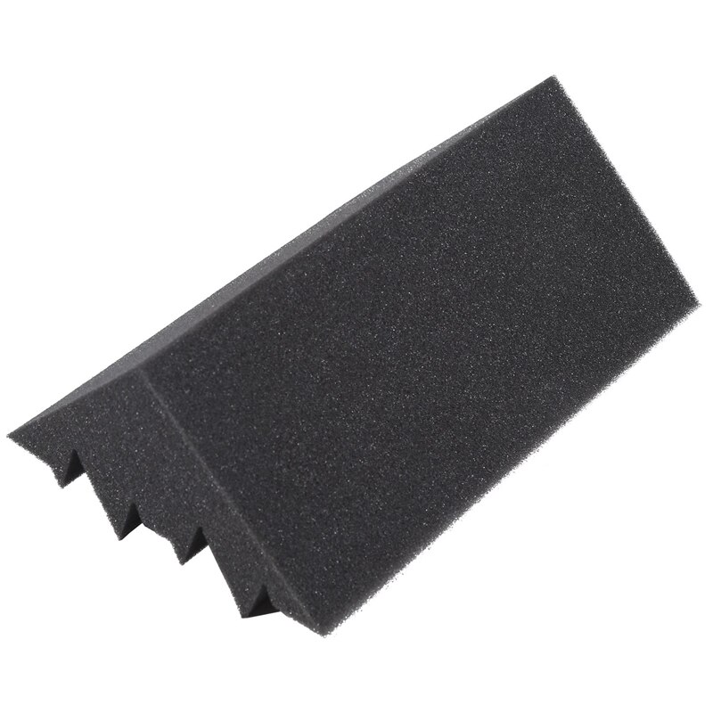 8 Pack of 4.6 in X 4.6 in X 9.5 in Black Soundproofing Insulation Bass Trap Acoustic Wall Foam Padding Studio Foam Tiles (8P