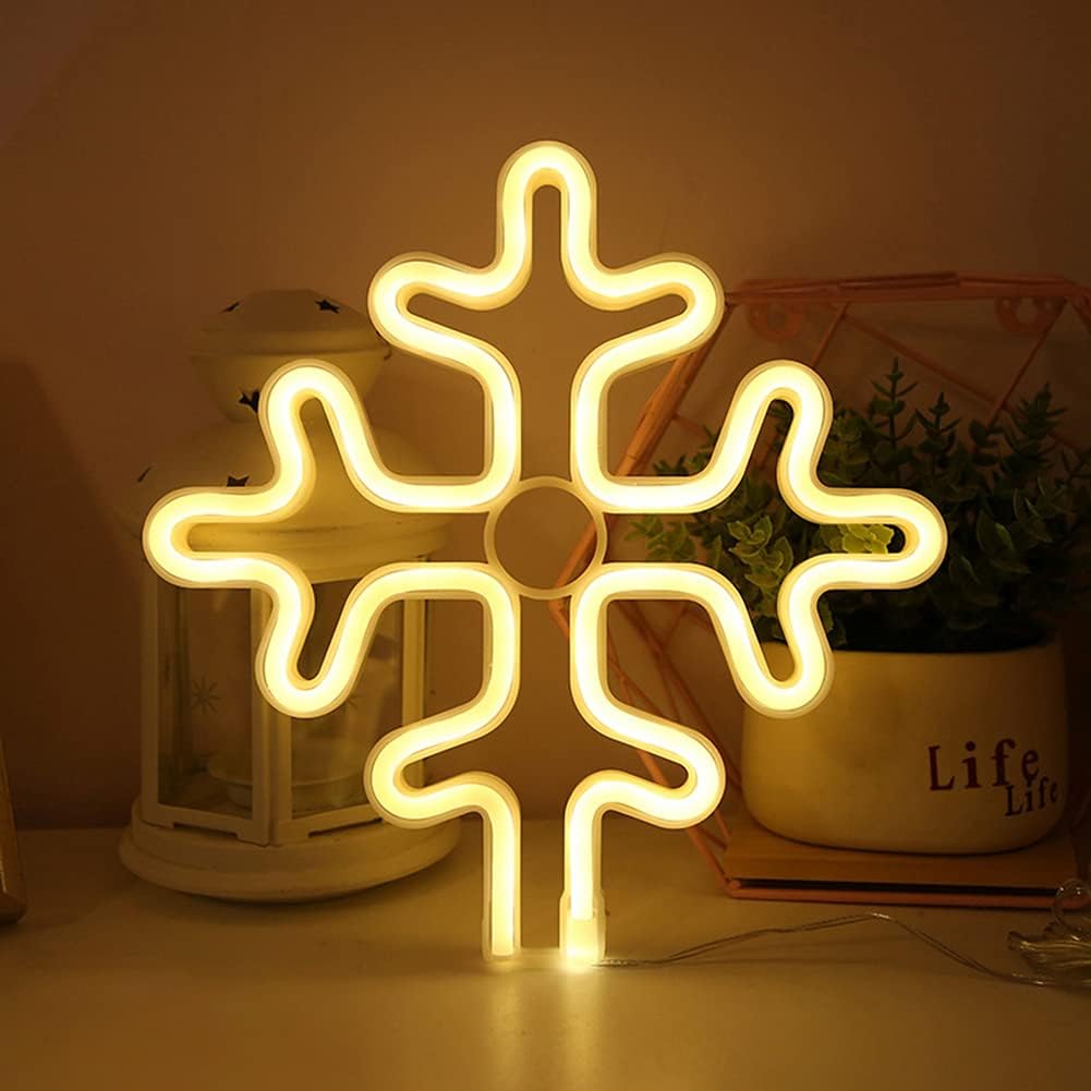 Luces decorativas navideñas, lindas luces LED de alce y Papá Noel, alimentadas por USB o con pilas, navideños, decoración de habitaciones: Amarillo claro