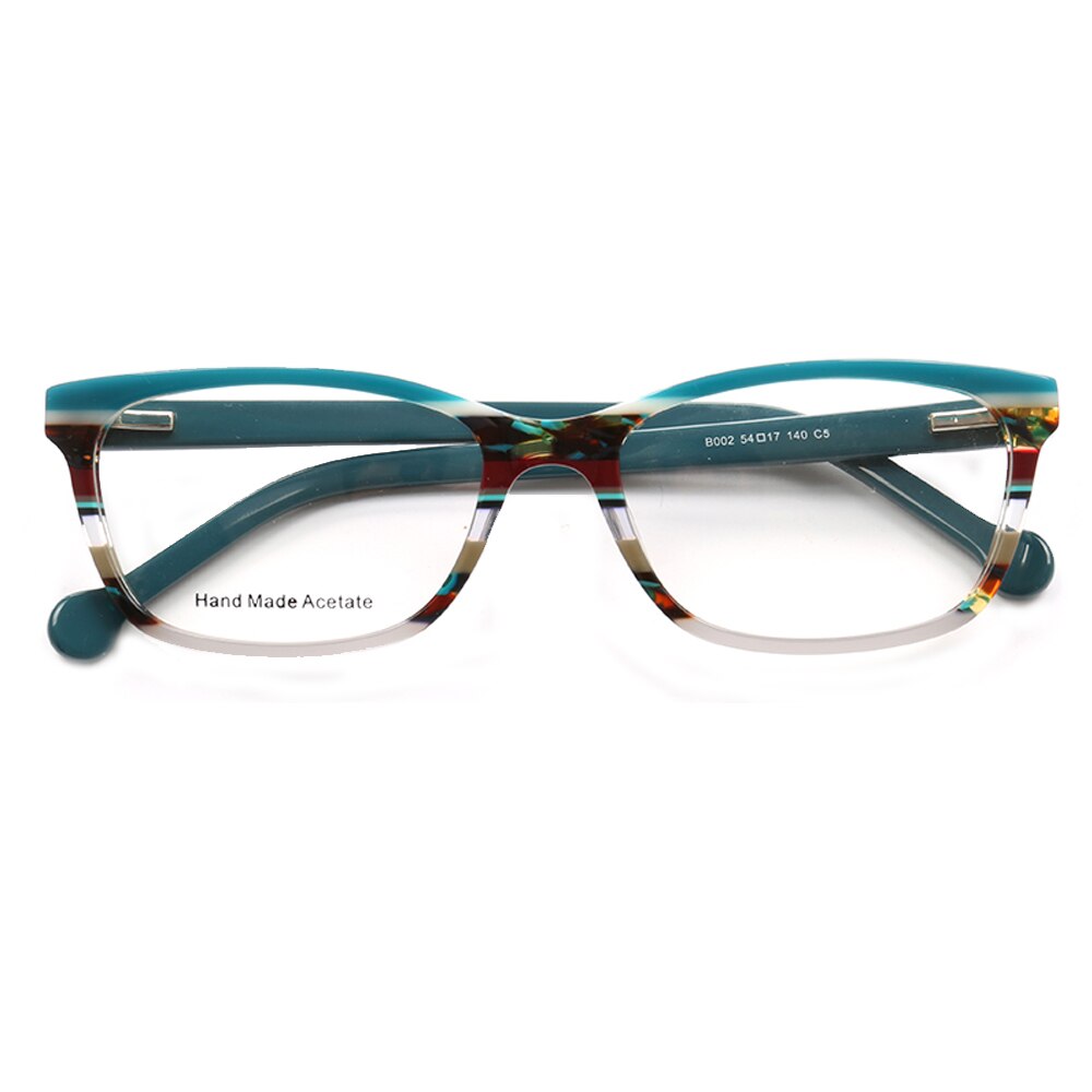 Óculos feminino olho de gato, armação clássica para mulheres, quadrado, aro completo, óculos rx, óculos leve, acetato: C5