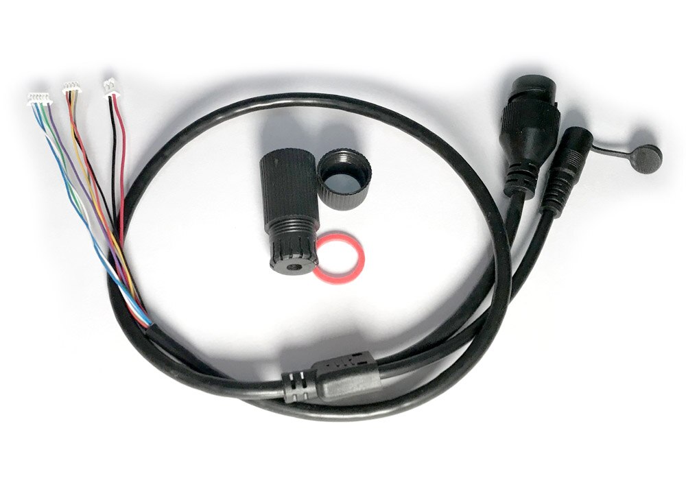 CCTV POE IP network Camera video power cable 60cm RJ45 female connector for PCB Module with Terminals: black