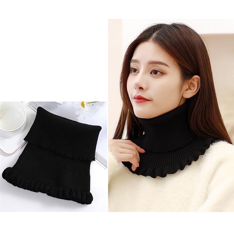 femmes hiver rouge noir épais tricot anneau écharpe Tube femmes tricoté écharpe coupe-vent plus cou guêtre cou écharpe