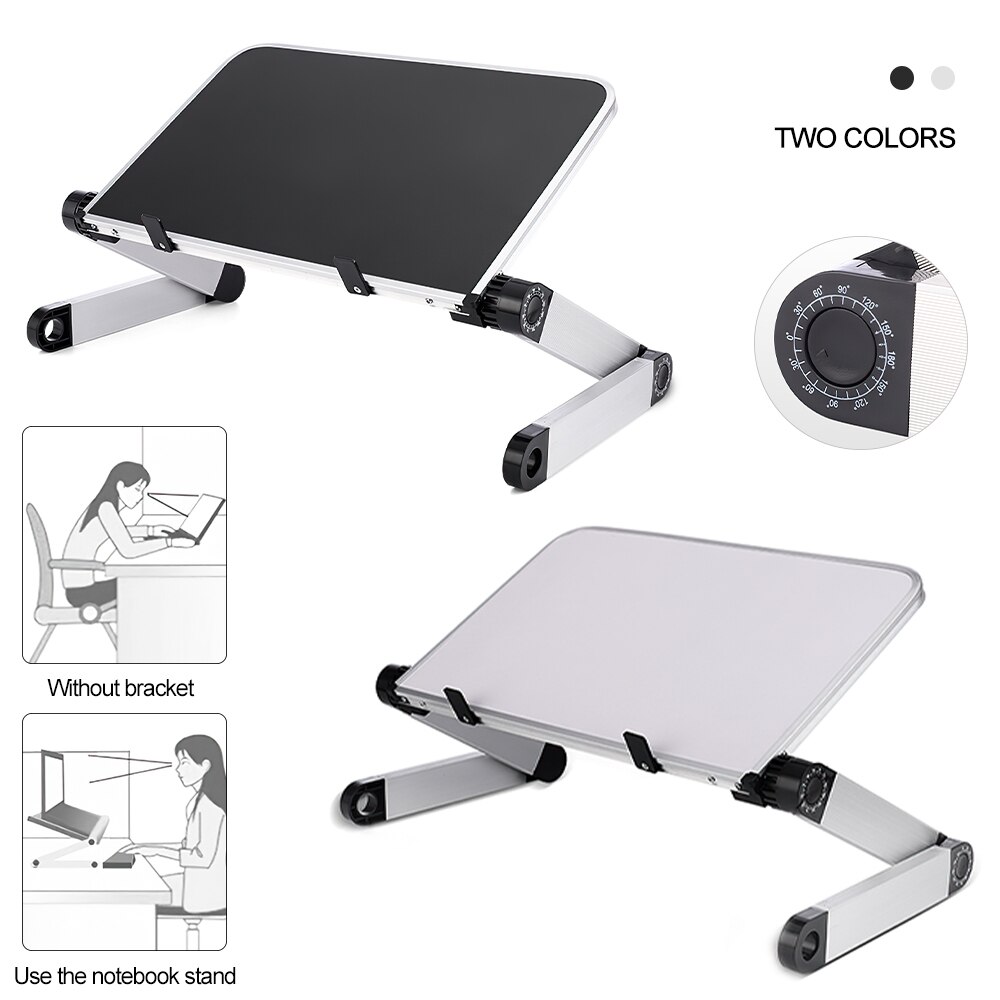 SPASH 360 Degree Adjustable Aluminum Computer Table Portable Ergonomic Laptop Table Desk Stand for Living Room Bed Book Stand