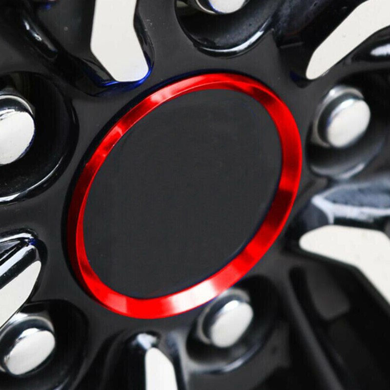 Red Rim Trim Red Wheel Ring Trim Aluminium Alloy Center 4Pcs Ac... – Vicedeal