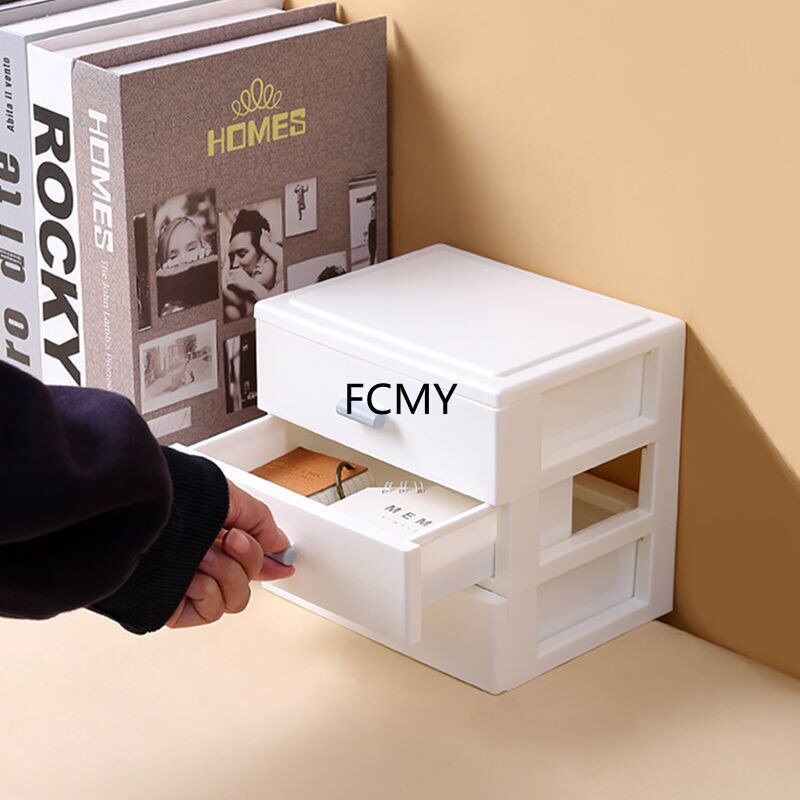 2/3/4 Layer Office Drawer Storage Box Organizer Multifunction Dustproof Stationery Storage Rack Desktop Makeup Organizer Box