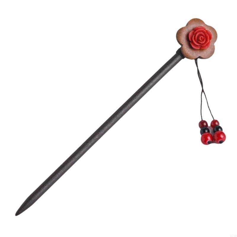 N7YD Antiek Chinese haarpen Haar ornament Traditionele haardecors voor Han -kostuum: GRIJS