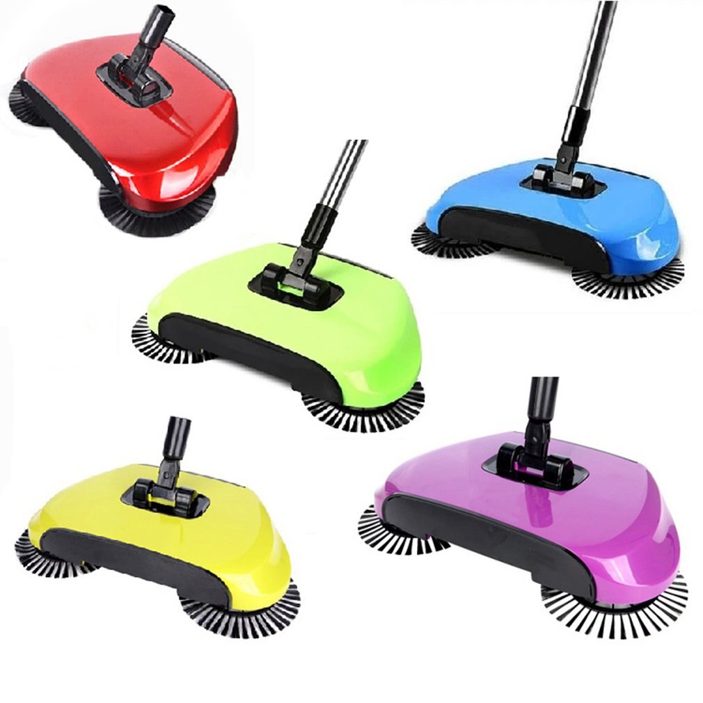 Broom Mop Garbage Shovel Three in One Household Hand Pushing Sweeper No Electricity Sweeping Set Colorful