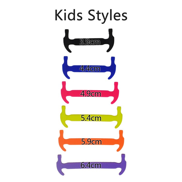Cordones elásticos de silicona para niños, para primeros pasos, para zapatillas de deporte, impermeables, 1 juego/12 Uds.