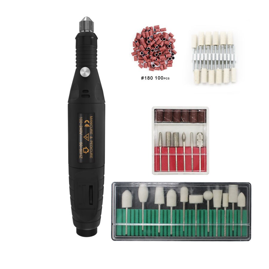 Cccist flere elektriske bore negle bits manicure og pedicure bore negle udstyr cutters til manicure maskine: 58 sorte