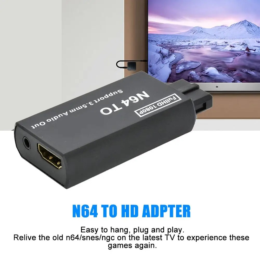Adaptador de vídeo de para consola Gamecube N64 a HDMI, Cable convertidor adaptador compatible para N64/SNES/NGC