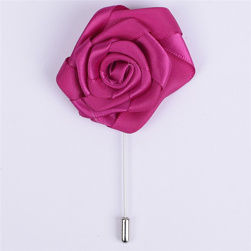 Diy privé-aanpassing bruidegom corsages corsages boutonniere bloemen bruiloft corsage pin broche  x1258-16: Paarsrood