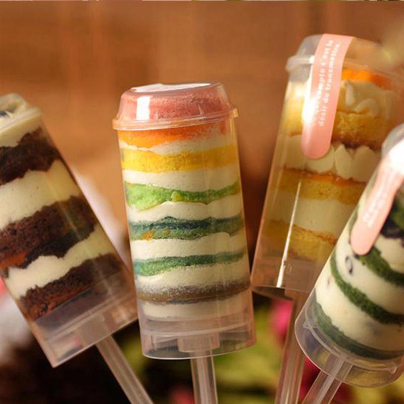 30 stuks ronde push-up cake pop shooter plastic transparante cake houder push pops cake container met deksel voor thuis bakken in de keuken