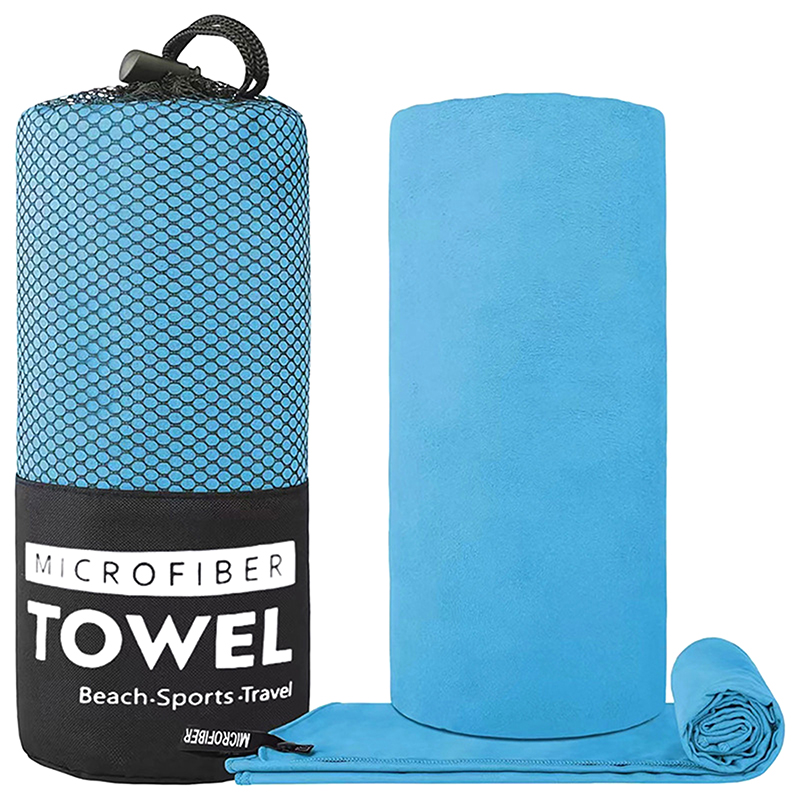 Sneldrogende sporthanddoek - 40x80CM, meerkleurig, voor zwemmen, sportschool, fitness, kamperen, hardlopen, strand: zwart