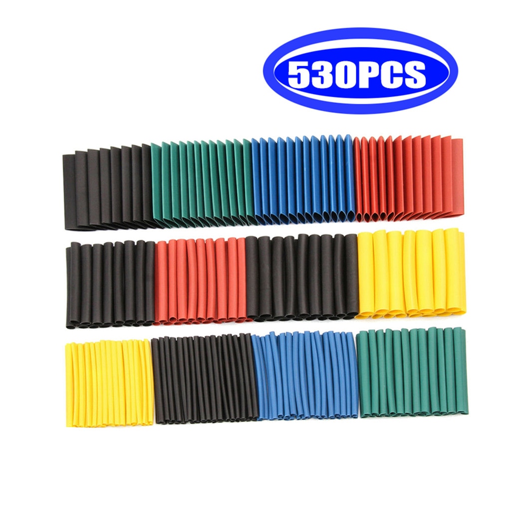 127 Pcs Heat Shrink Sleeving Tube Tube Assortment Kit Electrical Connection Electrical Wire Wrap Cable Waterproof Shrinkage 2:1