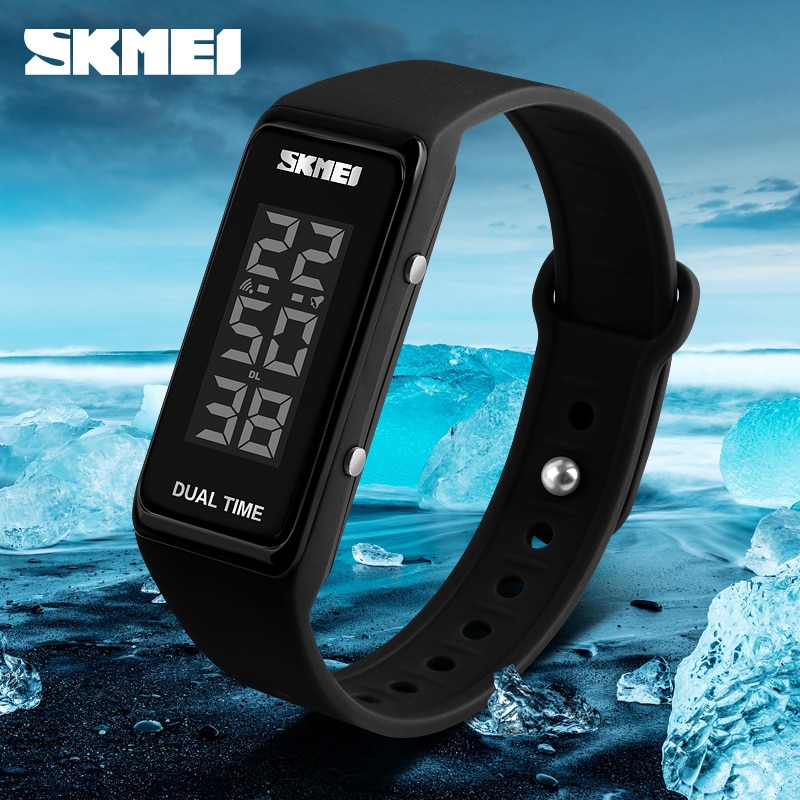 SKMEI Vrouwen Sport Horloges LED Elektronische Digitale Horloges Waterdichte Outdoor Sport Vrouwen Polsbandje Horloge