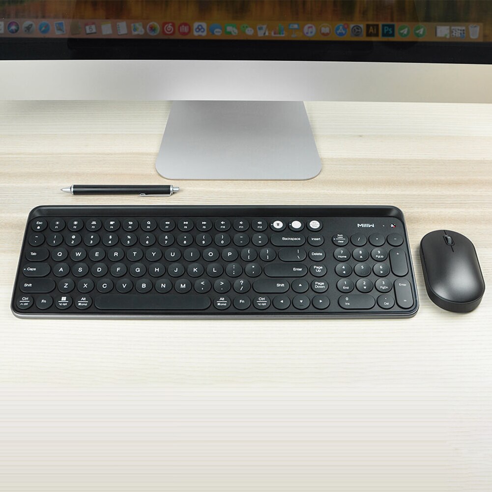 Xiaomi Youpin Miiiw 120 klucz Bluetooth 2.4G Pc bezprzewodowy przenośny tablet numer telefonu klawiatura podwójny-tryb klawiatura robić gier Ipad