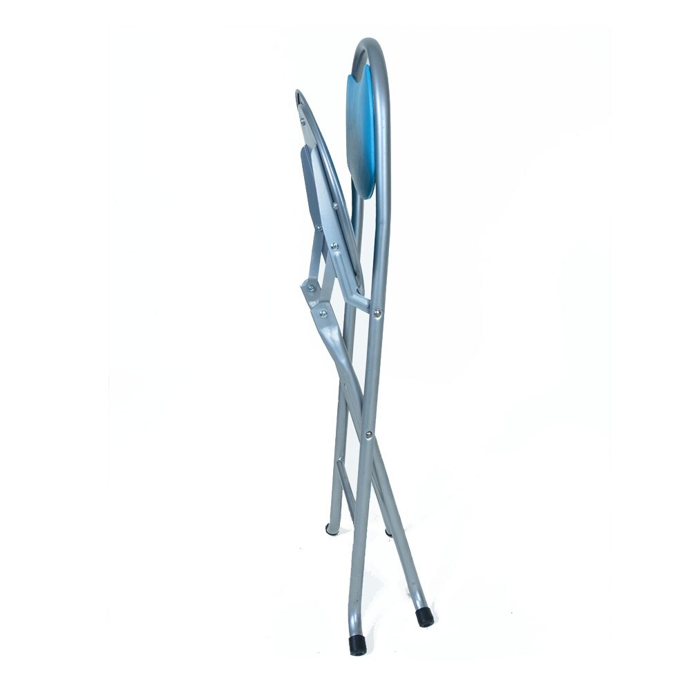 Sedia Pieghevole Da Campeggio Leggera | Blu-Grigio Con Portabicchieri E Borsa - Foto 6