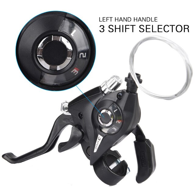 3X7 21 Speed Fiets Shifter Brake Weg Mountainbike Rijden Fietsen Schijfrem Hendels Met Shift Kabel Fiets accessoires: 3 speed