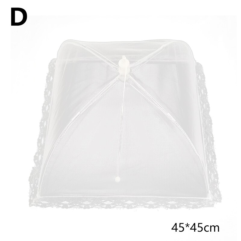 White Food Cover Lace Square Folding Removable Anti Fly Mosquito Dish Cover Picnic Tent Fruit Hood Kitchenware Bbq Buffets Hood: 04