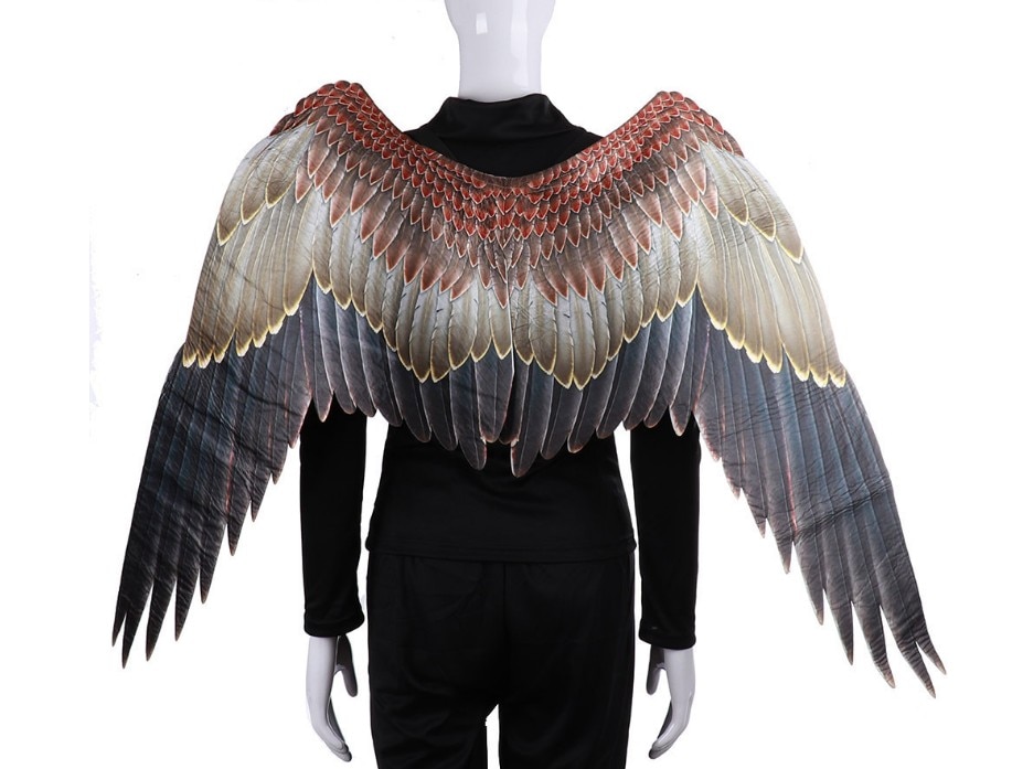 Costume 3D d&#39;ange diable à grandes ailes noires, accessoires de Cosplay pour fête à thème de Mardi Gras, pour enfants et adultes: A
