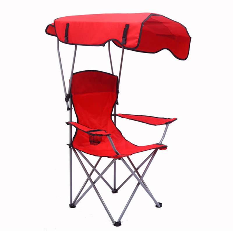 Outdoor Portable Folding Beach Chair Oxford Cloth Folding Beach Chair Rest Chair Fishing Chair with Canopy Umbrella