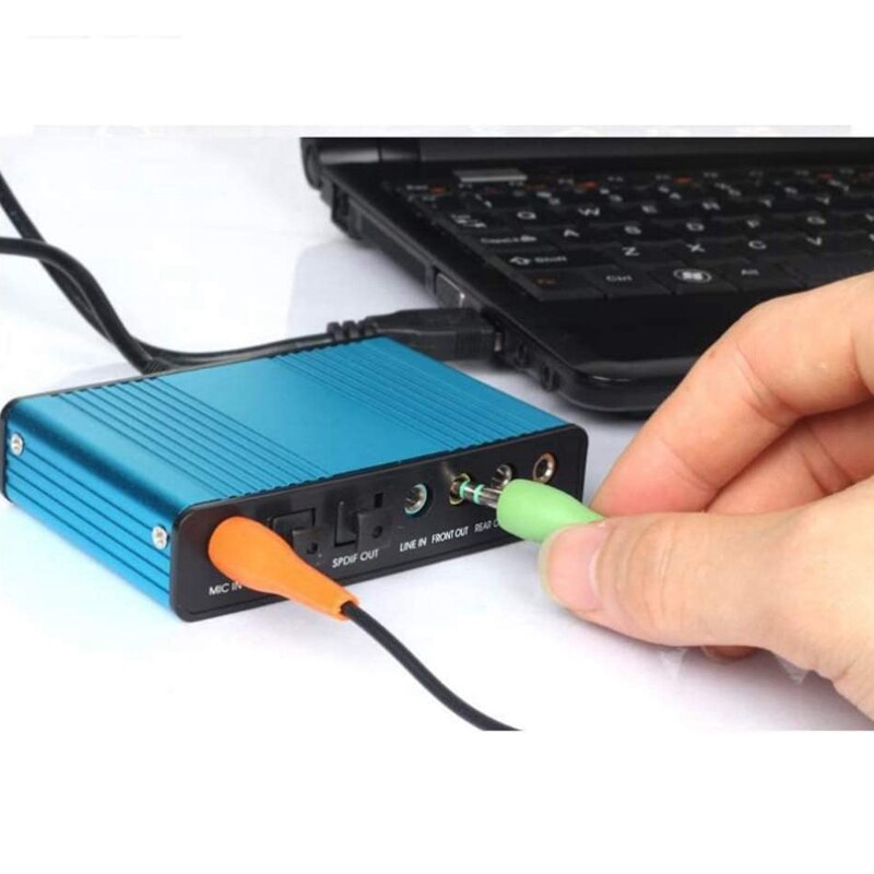 External USB 5.1 o Sound Card Optical Fiber Laptop PC Sound Card S/PDIF for HTPC Home Theatre Video Game