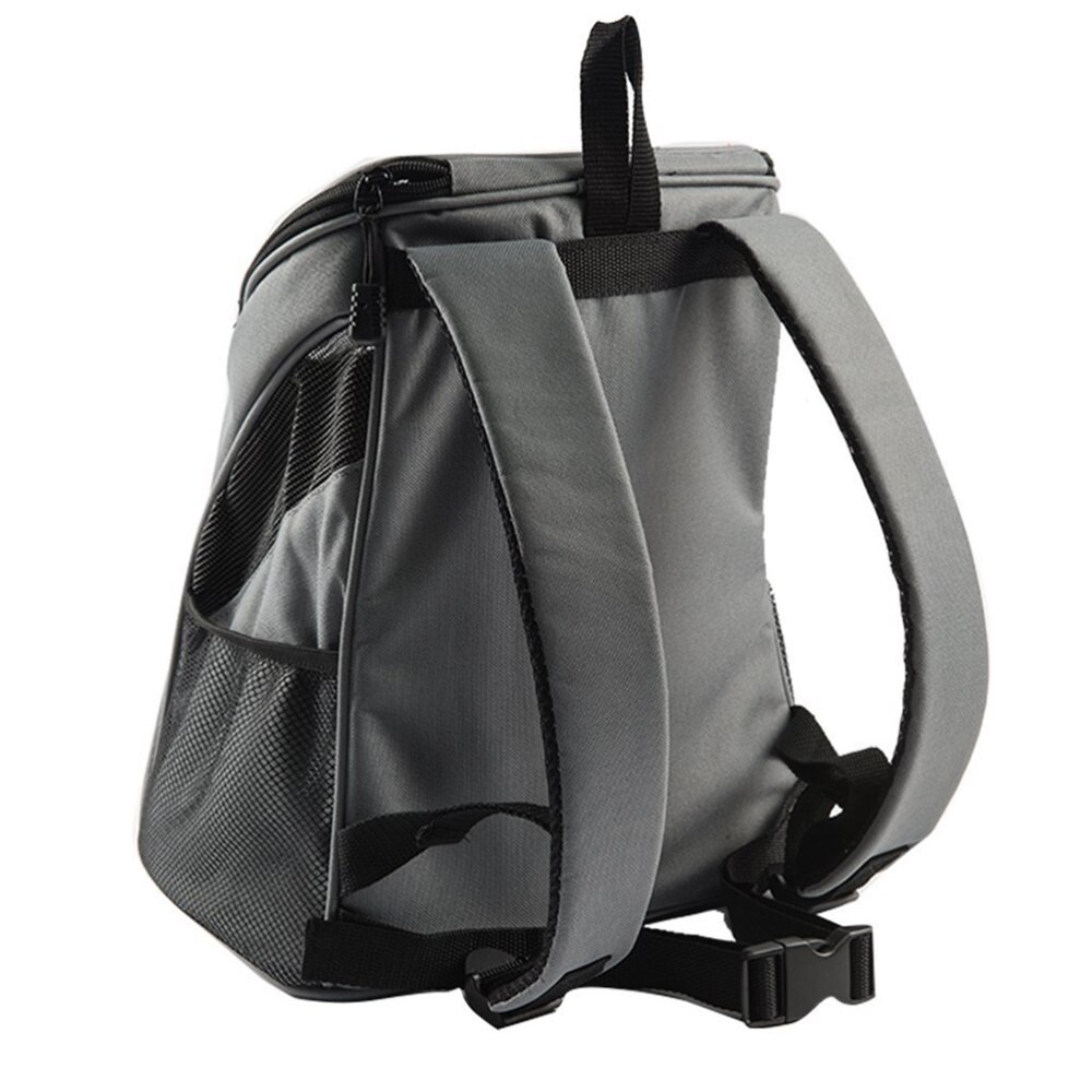 Kat hond huisdier draagtas mesh pup pack zachte outdoor reisrugzak - maat s (grijs)
