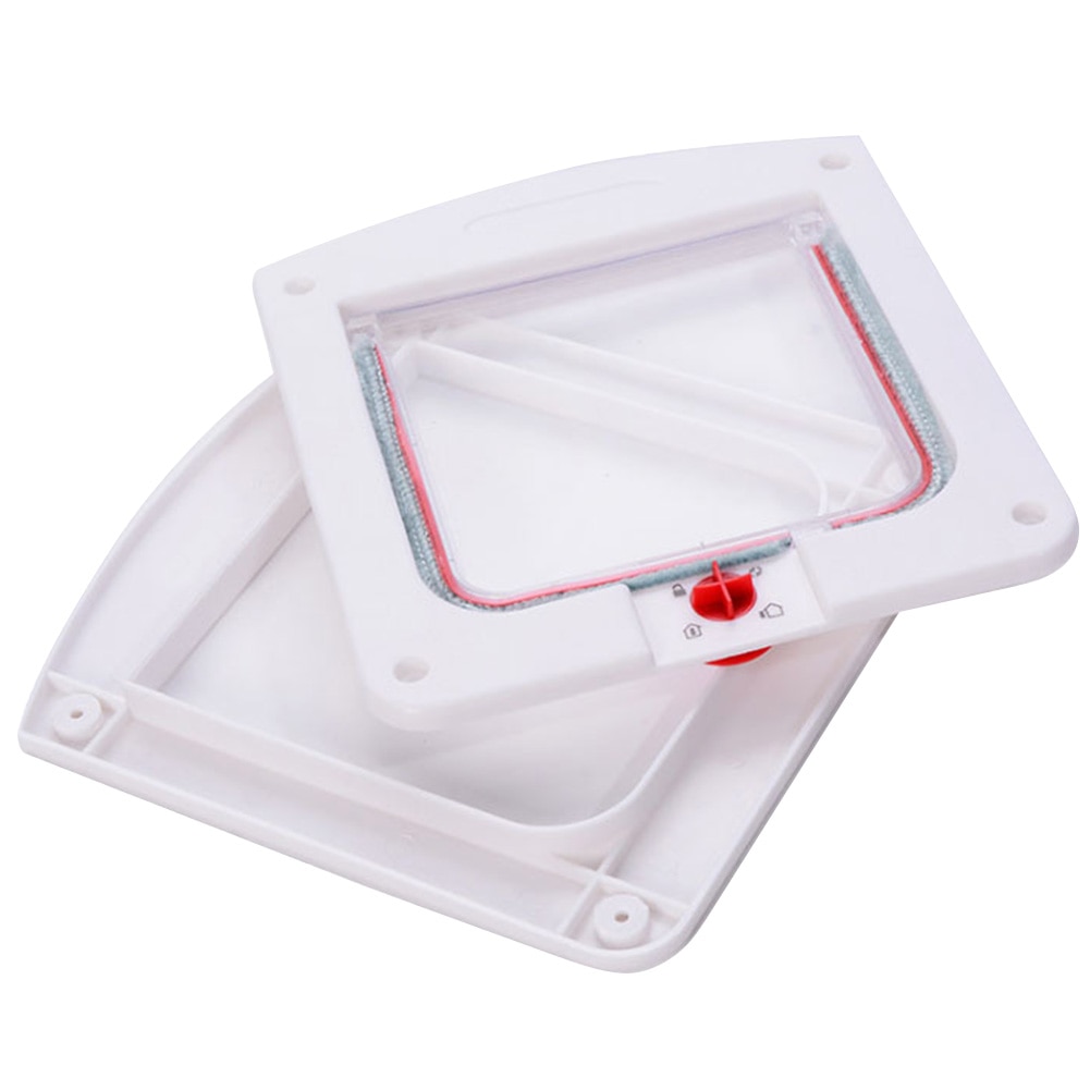 Flap Door Cat Adjustable Protective Security Gate PP Dog Animals Pet Cage 4 Way Lockable Out Of Durable