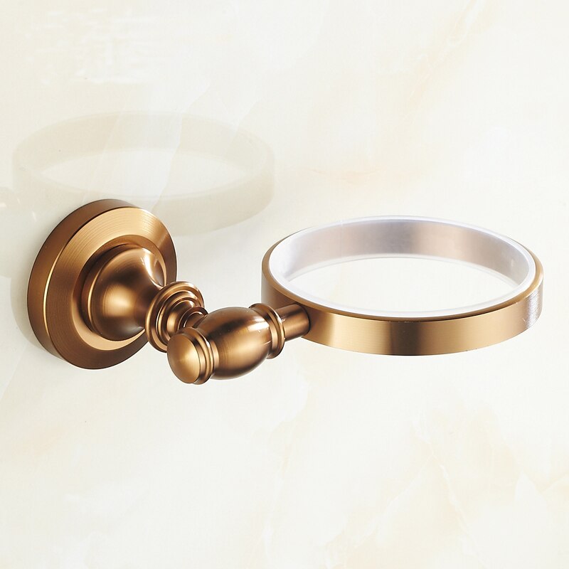 Europese stijl badkamer wc borstel houders set, Ruimte Aluminium wc rack kit vintage, Retro toiletpot geborsteld goud