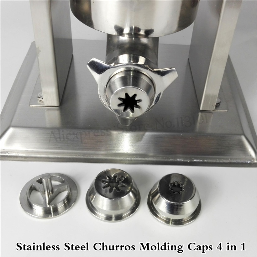 4 Stks/partij Rvs Churros Machine Modeling Caps Onderdelen Churro Maker Nozzles Accessoires