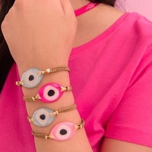 Go2 boho ins turkse boze oog armband voor vrouwen sieraden gevlochten vriendschapsarmbanden geweven pulseras sieraden
