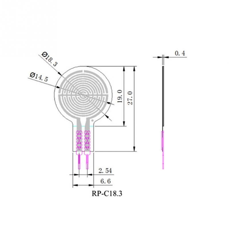 RP-C18.3-ST Pressure Sensor Force Sensor High Accuracy Intelligent Pressure-sensing Flexible Thin Film Pressure Sensor