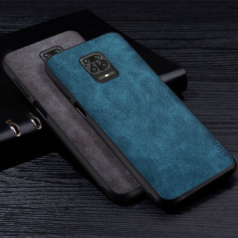 Capa de telefone de couro pu premium para xiaomi redmi note 9 pro 9s capa de cor sólida resistente a arranhões para redmi note 9 pro case