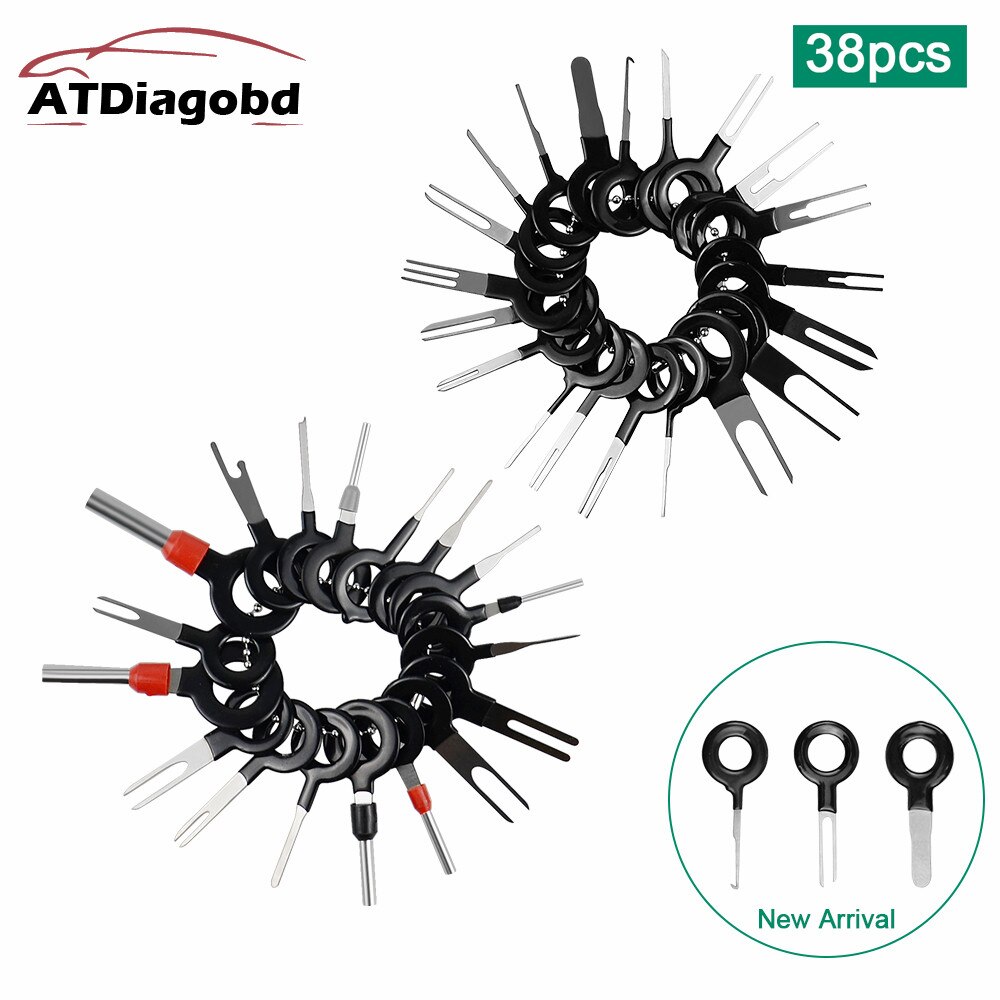 38Pcs Auto Terminal Removal Tool Voor Carplug Reparatie Tool Draad Plug Connector Extractor Puller Release Pin Extractor kit