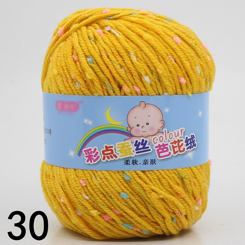 50g Acrylic Knitting Yarn with Colorful Dot Crochet Thread Chunky Wool Spot Pattern DIY Woven Hook Baby Sweater Sock Diaper: Burgundy