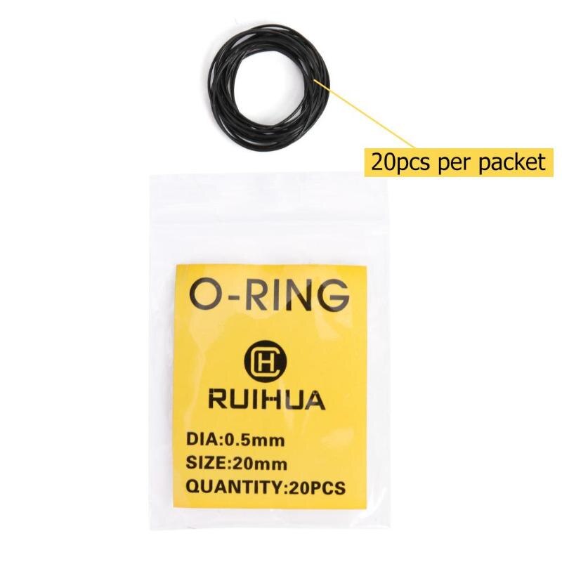 200 stks/set 16-34mm Waterdichte Rubberen O-Ring Horloge Back Cover Seal Pakkingen Horloge Reparatie Onderdelen