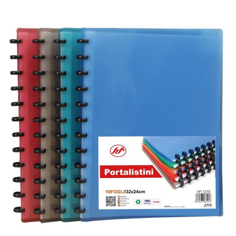 12-hole a4 business office loose-leaf bag rotating folder color booklet student music folder