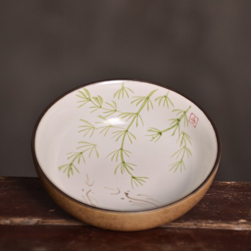 Tangpin keramisk tekopp til puer håndmalte tekopper porselen kinesisk kung fu kopp 45ml: Stil e