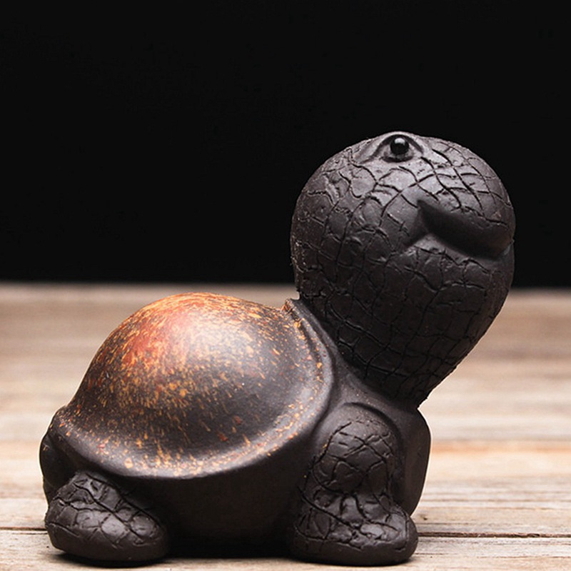 Cute purple clay tea Pet Tortoise tea pot lid holder for teatray teaboard tearoom Decoration Handcrafts Window display: Master No 2