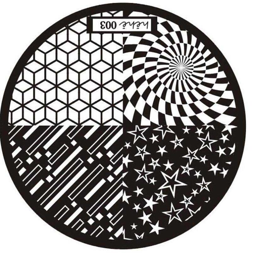 Mønster negle stempling plader stål plade nail art billede stempel stempling plader manicure skabelon 2 jy 24: 003