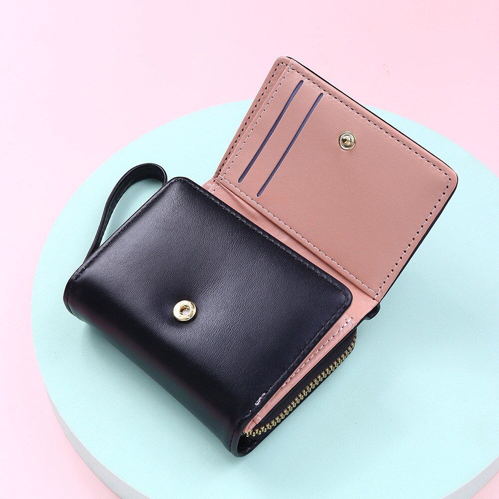 2022 Mode Vrouwen Portemonnee Korte Vrouwen Portemonnee Portefeuilles Voor Vrouw Kaarthouder Kleine Dames Portemonnee Vrouwelijke Hasp mini Clutch