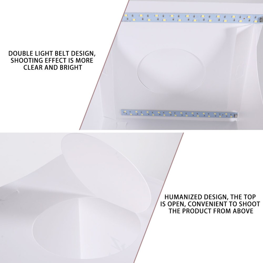 Portable Photography Studio Mini Folding Photo Light Box Photography Tent Kit with 6 Color Background (20 x 20cm)