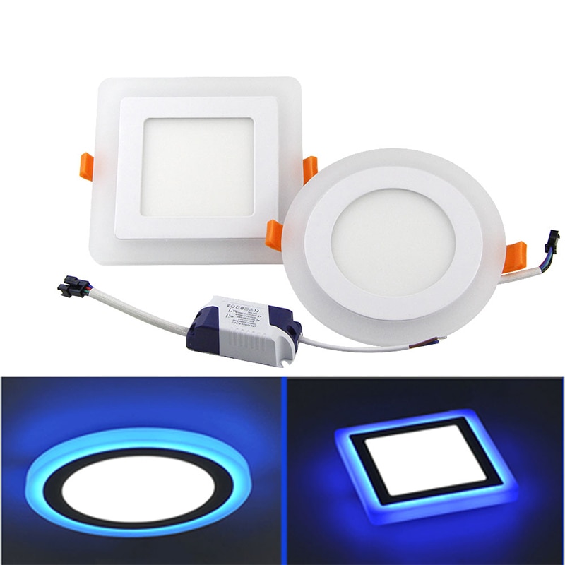 [DBF] Moderne Ronde/Vierkante Plafondlamp Dimbare 6W 9W 16W LED Panel Light Warm /koud Wit + Blauw Licht voor Gangpad woonkamer Decor