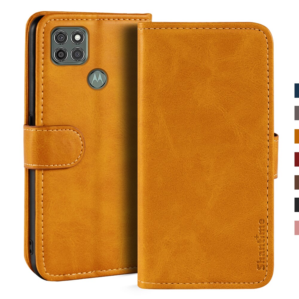 Case For Motorola Moto G9 Power Case Magnetic Wallet Leather Cover For Motorola Moto G9 Power Stand Coque Phone Cases: Lightbrown