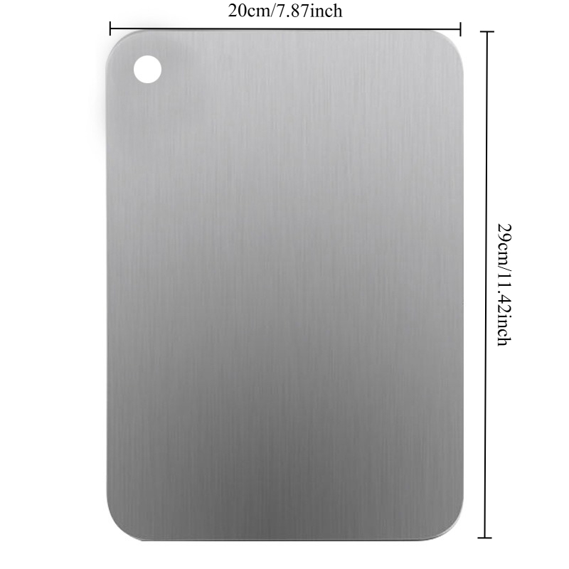 Thickened Stainless Steel Cutting Board Antibacterial and Mildew-proof Household Cutting Board Kitchen Kneading Dough Board: Red