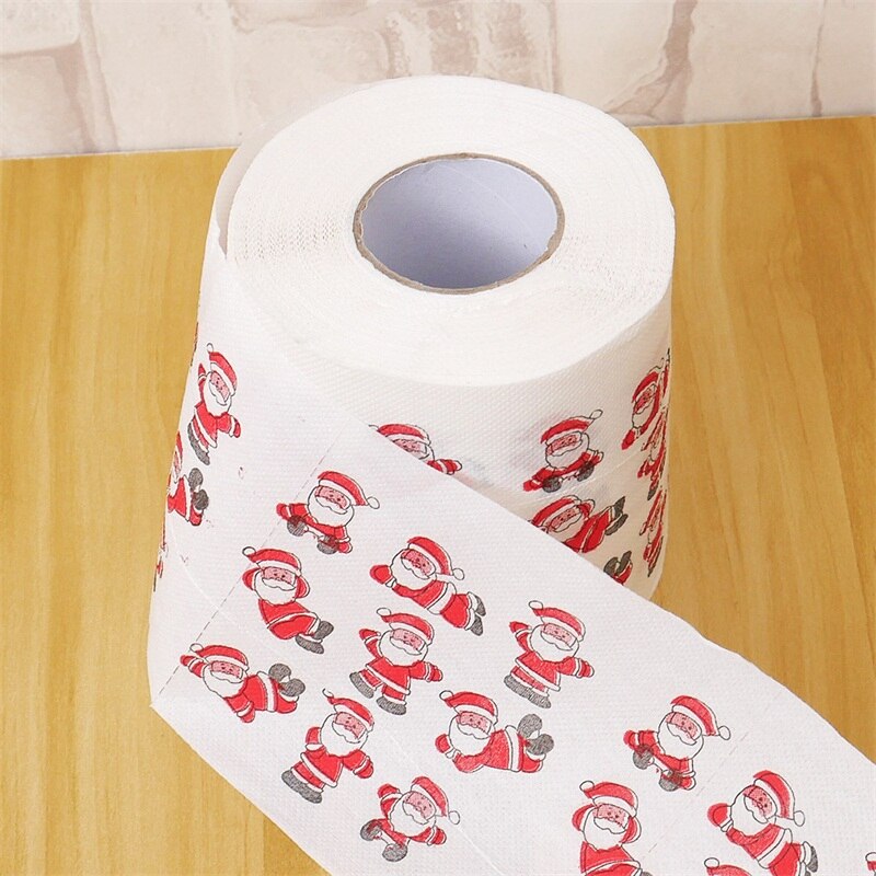 Rouleau de papier toilette motif père noël, rouleau de papier toilette, salle de bain, salon, décor de noël, rouleau de papier toilette