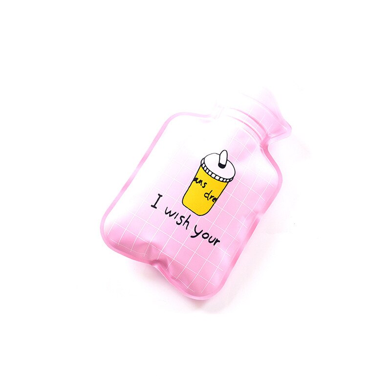 Botella de PVC para terapia de calor, bolsa de agua con dibujos animados para invierno, bolsa terapéutica térmica relajante para aliviar el dolor ^ 1: B