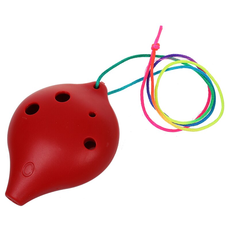 Ocarina keramikk 6 -hulls alt c musikalsk blåseinstrument legend of time fløyte rød