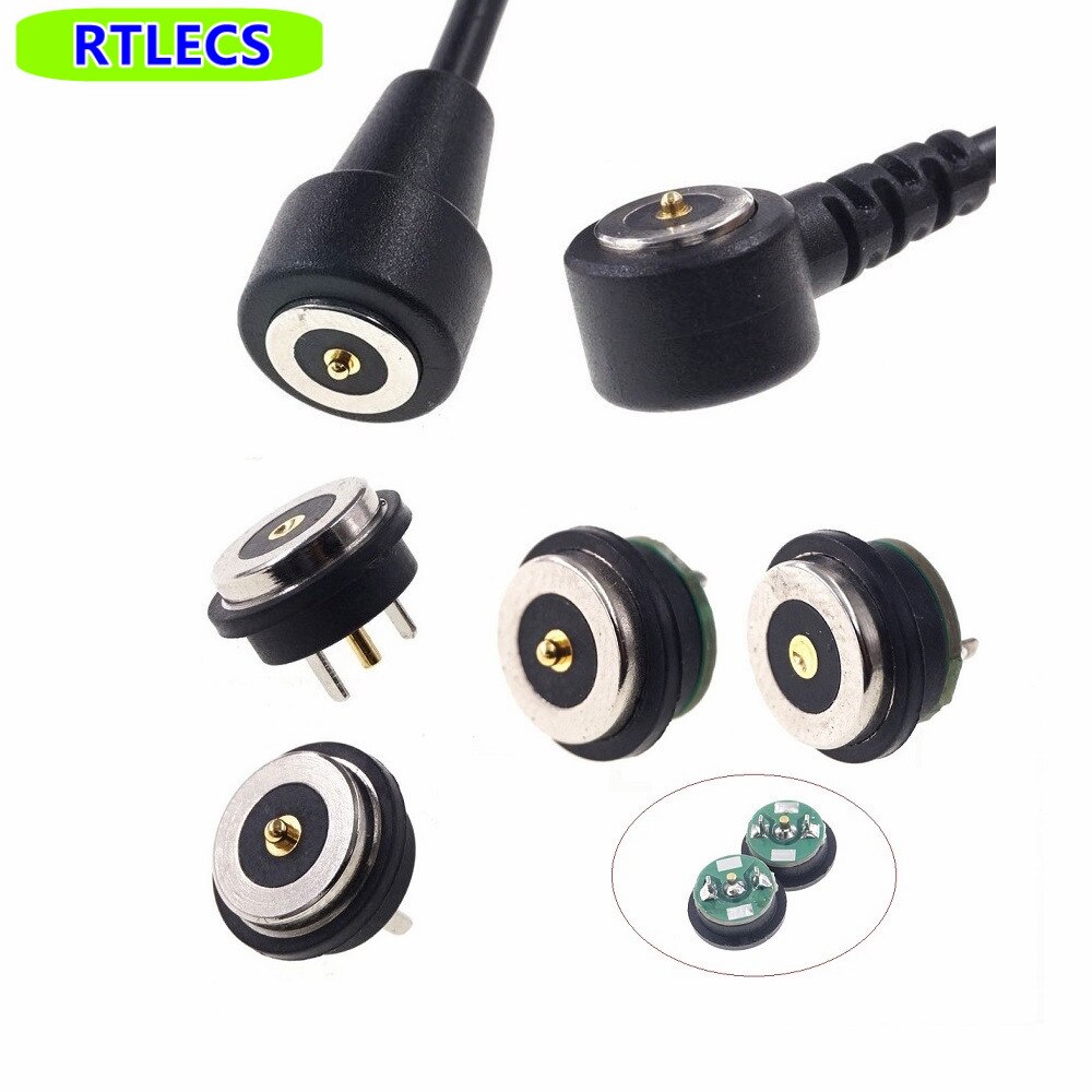 1 Set 8.5MM Diameter Magnetic Pogo Pin Connector Male Female 1 Pole Waterproof IPX7 Pogopin Board to Wire Power Charge 3A