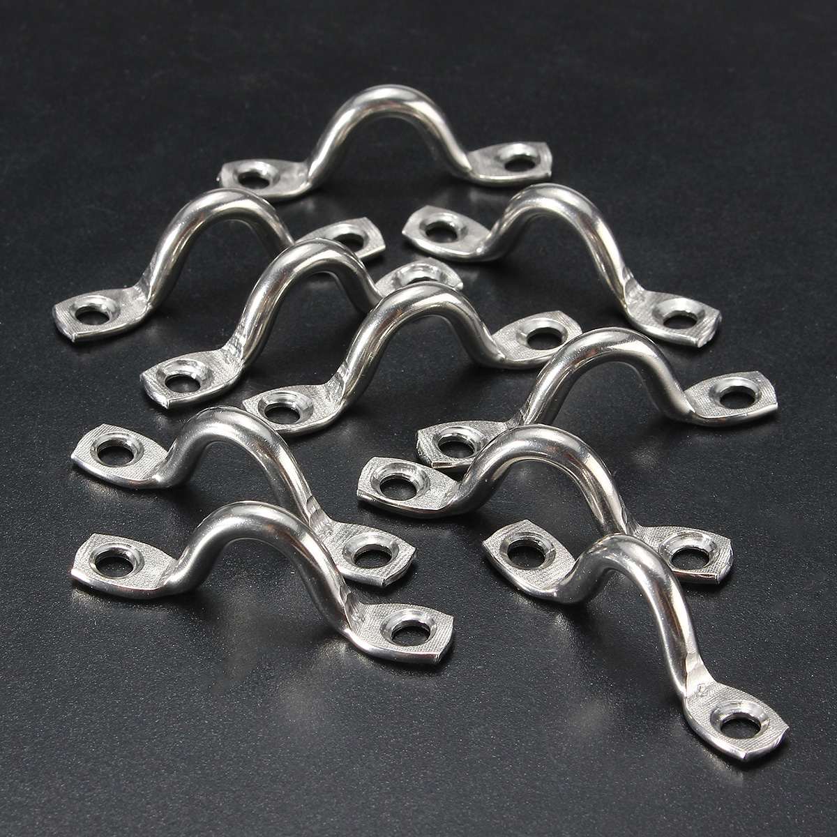 10 stk / lot pad øje sæt 5mm rustfri stål footman's loop marine grade båd hardware båd dele tilbehør udskiftning